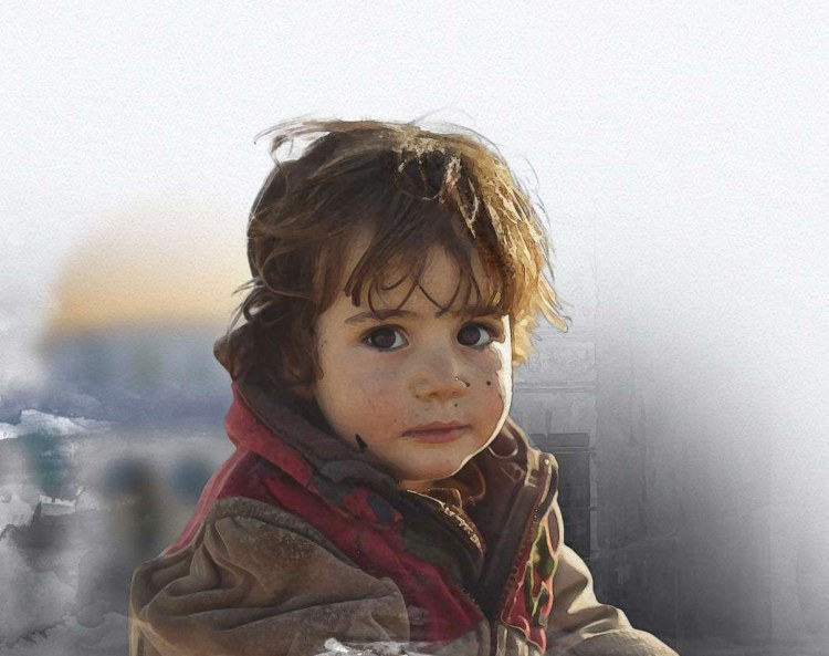 طفل من القدس يمثل التنمية المجتمعية